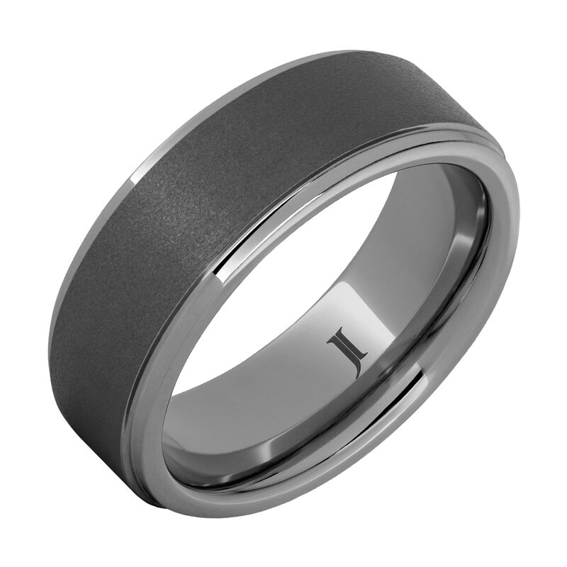 Men's Edge & Tungsten Carbide Wedding Ring (8mm) image number null